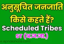 anusuchit janjati, अनुसूचित जनजाति क्या है, scheduled tribes meaning in hindi