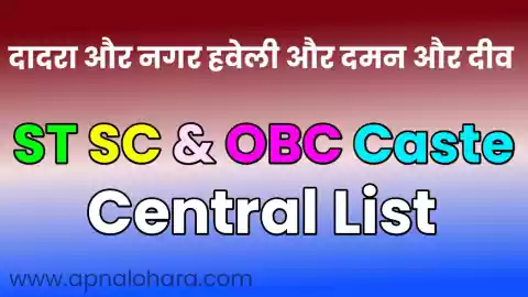 Dadra and Nagar Haveli and Daman and Diu Caste List