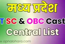 madhya pradesh caste list, sc में कौन सी जाति आती है, ओबीसी में कौन सी जाति आती है,, st caste list in madhya pradesh