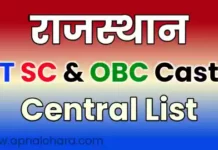 Central: Rajasthan Caste List 2023 PDF | राजस्थान में ST, SC, OBC जाति की केंद्रीय सूची rajasthan caste list, st caste list in rajasthan, sc caste list in rajasthan, obc caste list in rajasthan