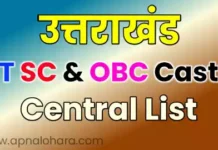 uttarakhand caste list, उत्तराखंड की जातियां , obc caste list in uttarakhand, sc caste list in uttarakhand